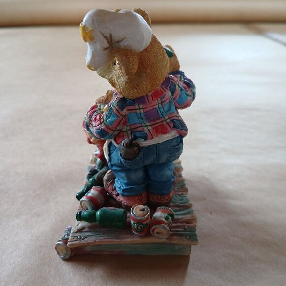 Vintage 1997 Moose Creek Crossing Ceramic Bear Figurine "Well Marinated"  5" - Picture 2 of 6